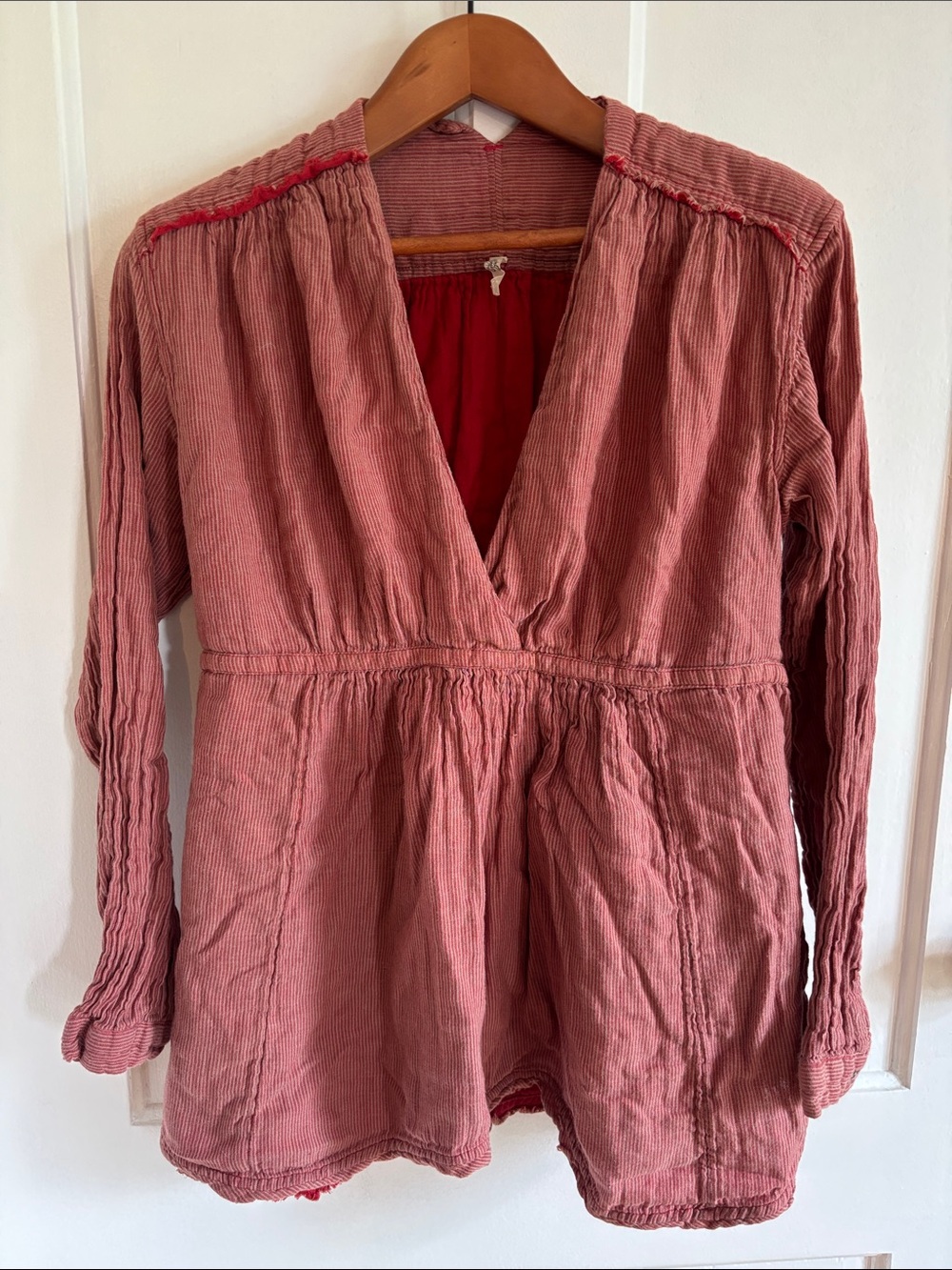 Free People Dusty Red V-Neck Tunic